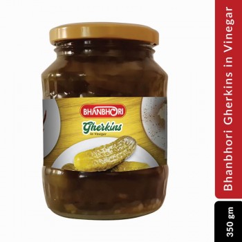Bhanbhori Gherkins in Vinegar, 350 gm